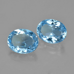 6,53 ct natürliche Himmelblau Topas-Edelsteine, Oval Schliff, VVS