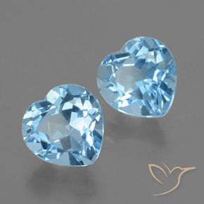 6.23 ct natürliche Swiss Blue Topas-Edelsteine, Herz, VVS-VS