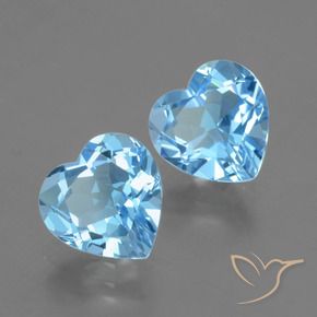 5.81 ct natürliche Himmerlblau Topas-Edelsteine, Herz, VVS