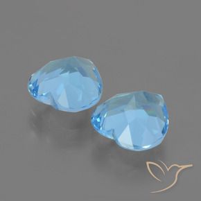 5.81 ct natürliche Himmerlblau Topas-Edelsteine, Herz, VVS