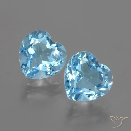 6.62ctw Natürlicher Swiss Blue Topas, Herz, VVS-VS