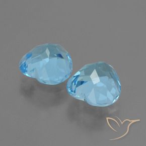 6.62 ct natürliche Swiss Blue Topas-Edelsteine, Herz, VVS-VS
