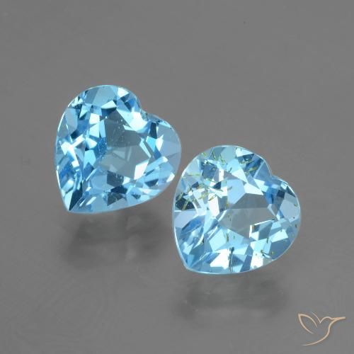 5.98ctw Natürlicher Himmerlblau Topas, Herz, VS