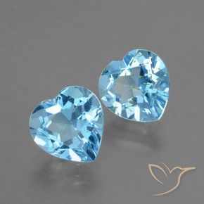 5.98 ct natürliche Himmerlblau Topas-Edelsteine, Herz, VS