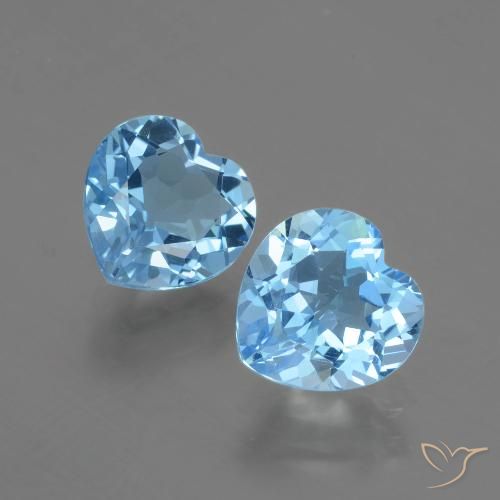 5.84ctw Natürlicher Himmerlblau Topas, Herz, VVS-VS