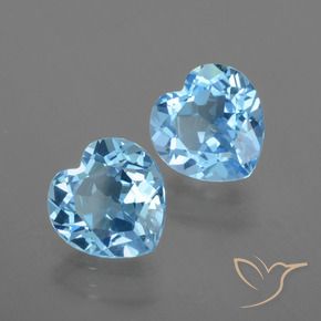 5.84 ct natürliche Himmerlblau Topas-Edelsteine, Herz, VVS-VS