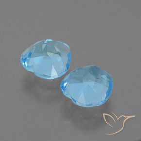 6.01 ct natürliche Himmerlblau Topas-Edelsteine, Herz, VVS