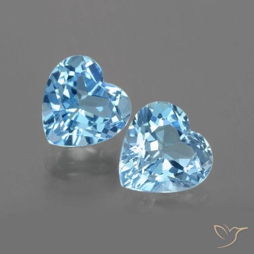 6.09ctw Natürlicher Himmerlblau Topas, Herz, VVS-VS