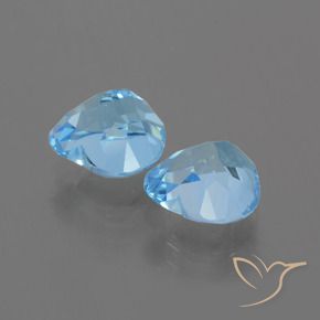 6.09 ct natürliche Himmerlblau Topas-Edelsteine, Herz, VVS-VS