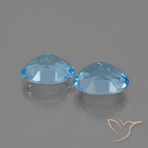6.34 ct natürliche Swiss Blue Topas-Edelsteine, Oval, VVS-VS