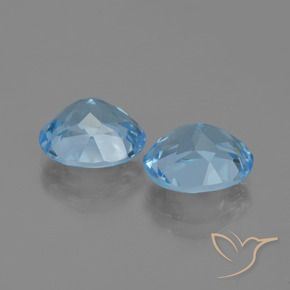 7.15 ct natürliche Swiss Blue Topas-Edelsteine, Oval, VVS-VS