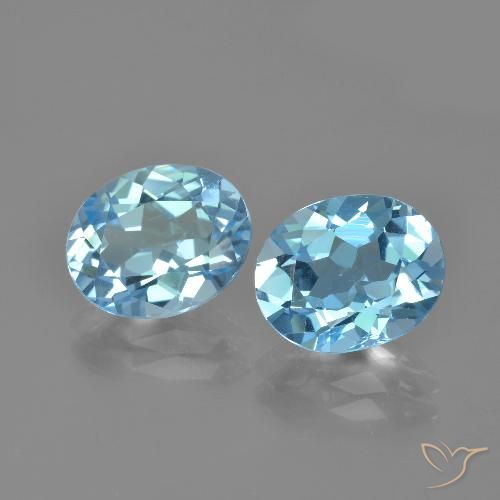 6.28ctw Natürlicher Himmerlblau Topas, Oval, VVS