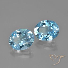 6.28 ct natürliche Himmerlblau Topas-Edelsteine, Oval, VVS