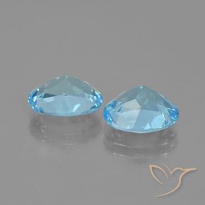 6.28 ct natürliche Himmerlblau Topas-Edelsteine, Oval, VVS