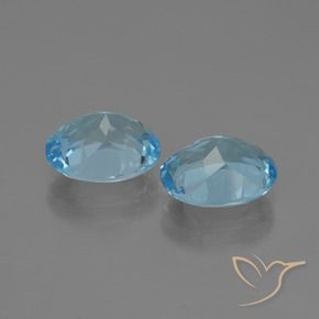 6.21 ct natürliche Himmerlblau Topas-Edelsteine, Oval, VVS-VS