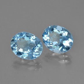 5,96 ct natürliche blauer Topas-Edelsteine, Oval Schliff, VVS