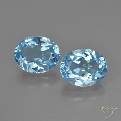 5.73ctw Natürlicher Himmerlblau Topas, Oval, VVS