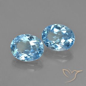 5.73 ct natürliche Himmerlblau Topas-Edelsteine, Oval, VVS