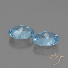 5.73 ct natürliche Himmerlblau Topas-Edelsteine, Oval, VVS