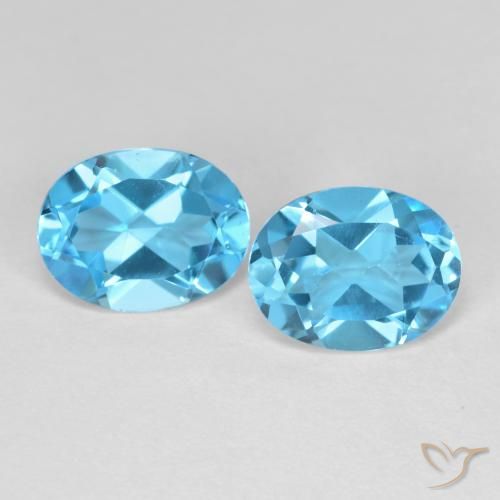 4.33ctw Natürlicher Swiss Blue Topas, Oval, VVS-VS