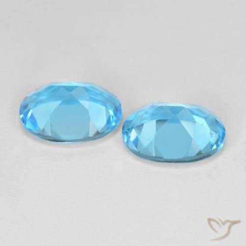 4.33 ct natürliche Swiss Blue Topas-Edelsteine, Oval, VVS-VS