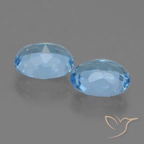 6.52 ct natürliche Swiss Blue Topas-Edelsteine, Oval, VVS
