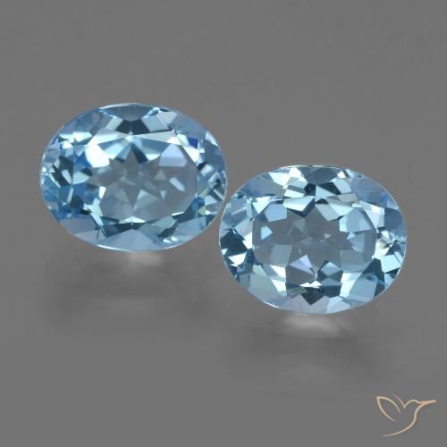 6,08 ct natürliche blauer Topas-Edelsteine, Oval Schliff, VVS