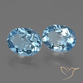 6,08 ct natürliche blauer Topas-Edelsteine, Oval Schliff, VVS
