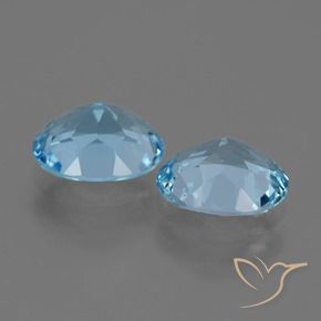 6,08 ct natürliche blauer Topas-Edelsteine, Oval Schliff, VVS