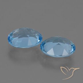 6.40 ct natürliche Himmerlblau Topas-Edelsteine, Oval, VVS-VS