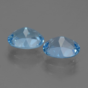 6,36 ct natürliche blauer Topas-Edelsteine, Oval Schliff, VVS