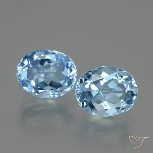 7.03ctw Natürlicher Swiss Blue Topas, Oval, VVS-VS