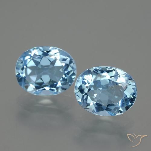 6.93ctw Natürlicher Himmerlblau Topas, Oval, VS