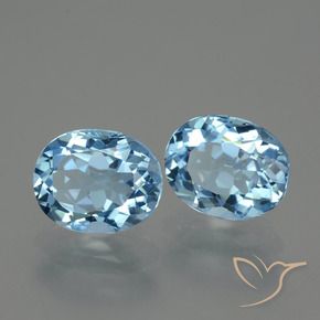 6.93 ct natürliche Himmerlblau Topas-Edelsteine, Oval, VS