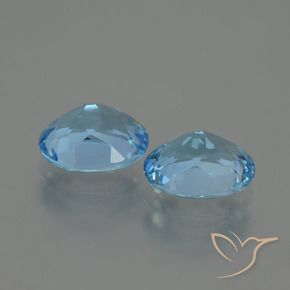 6.93 ct natürliche Himmerlblau Topas-Edelsteine, Oval, VS