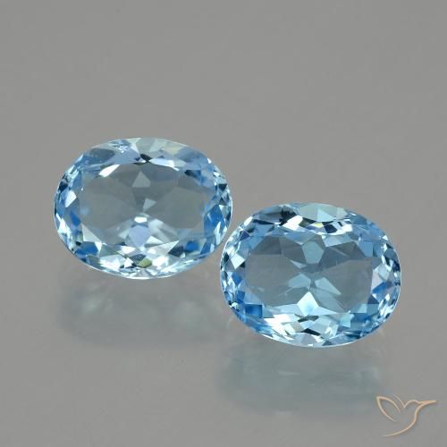 6.74ctw Natürlicher Swiss Blue Topas, Oval, VVS-VS