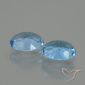 6.74 ct natürliche Swiss Blue Topas-Edelsteine, Oval, VVS-VS