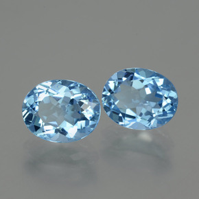 6.56 ct natürliche Swiss Blue Topas-Edelsteine, Oval Schliff, VVS