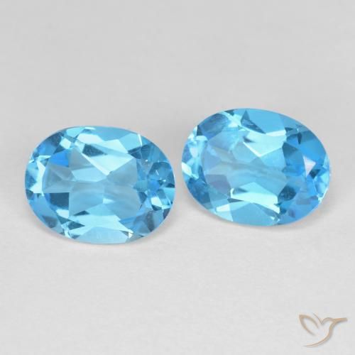 4.28 ct natürliche Swiss Blue Topas-Edelsteine, Oval Schliff, VVS-VS