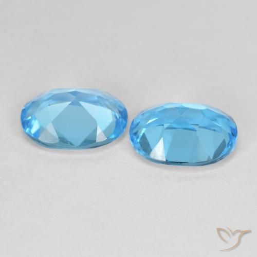 4.28 ct natürliche Swiss Blue Topas-Edelsteine, Oval Schliff, VVS-VS