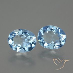 5.93 ct natürliche Himmerlblau Topas-Edelsteine, Oval, VVS-VS