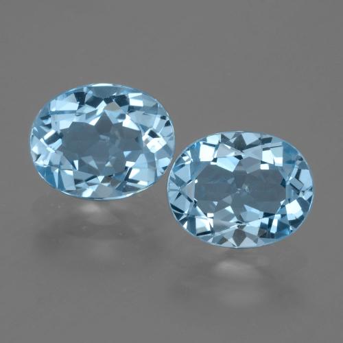 6,23 ct natürliche blauer Topas-Edelsteine, Oval Schliff, VS