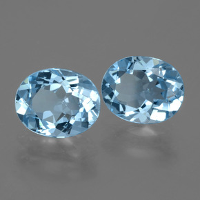6,23 ct natürliche blauer Topas-Edelsteine, Oval Schliff, VS
