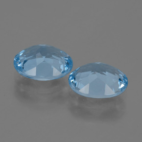 6,23 ct natürliche blauer Topas-Edelsteine, Oval Schliff, VS