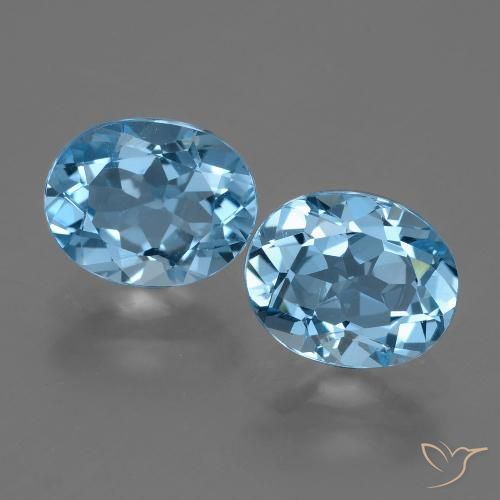 6.63ctw Natürlicher Swiss Blue Topas, Oval, VVS