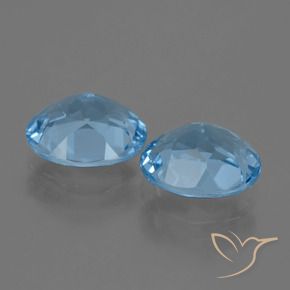 6.63 ct natürliche Swiss Blue Topas-Edelsteine, Oval, VVS