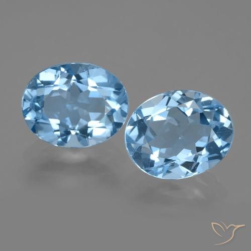 6.04ctw Natürlicher Swiss Blue Topas, Oval, VVS-VS