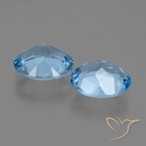 6.04 ct natürliche Swiss Blue Topas-Edelsteine, Oval, VVS-VS