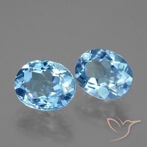 7.13 ct natürliche Himmerlblau Topas-Edelsteine, Oval, VVS-VS