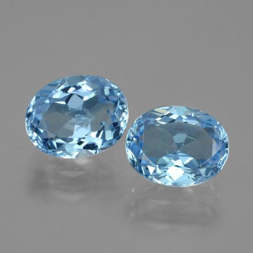 6.70 ct natürliche Himmerlblau Topas-Edelsteine, Oval Schliff, VVS-VS